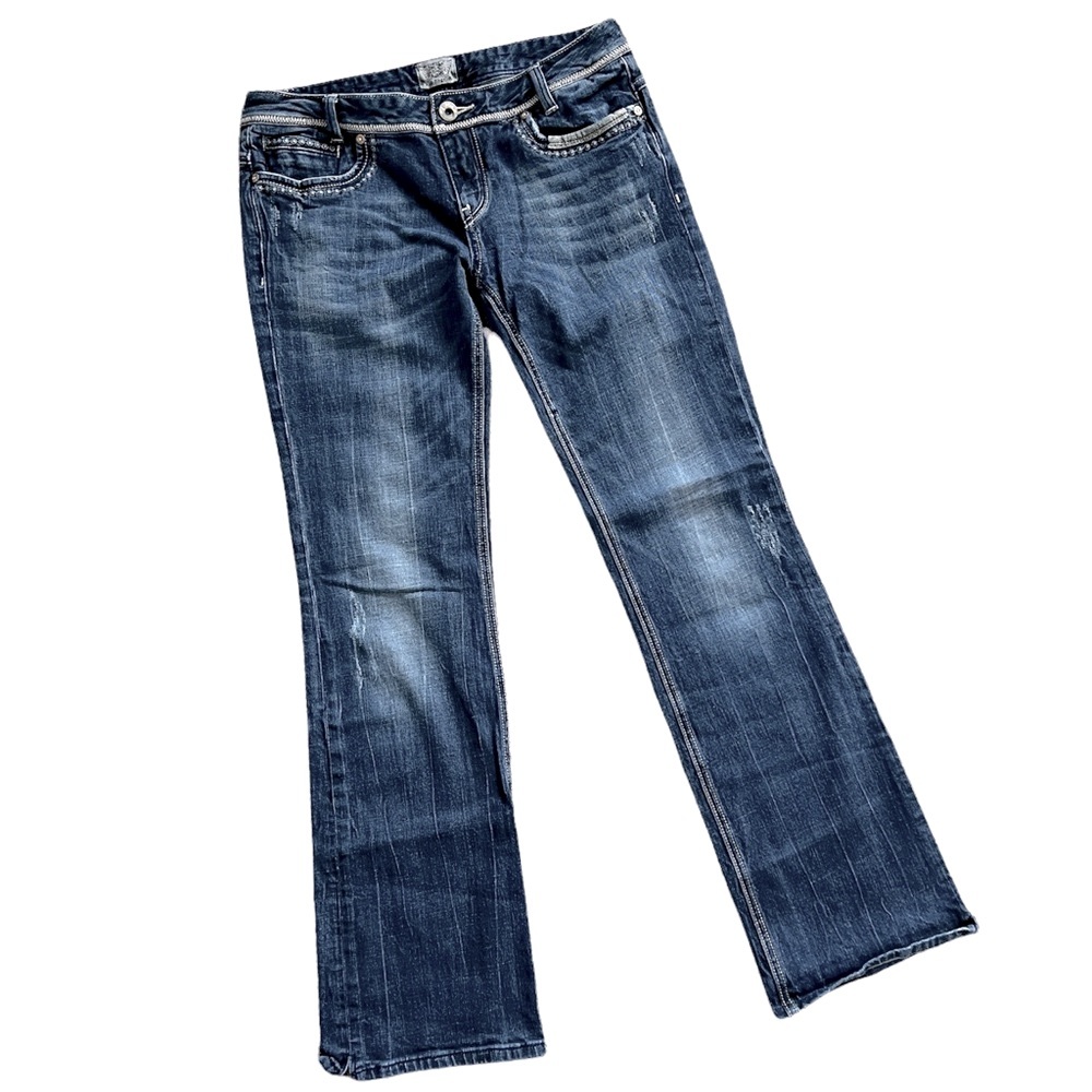 ๐ Limited Edition for Express ๐ REROCK Boot Cut Jeans Size 10 - Picture 3 of 7